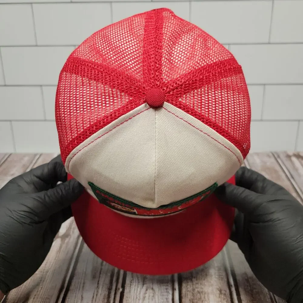 Vintage Red Man Chewing Tobacco Trucker Hat Mesh Snapback USA Made OSFA